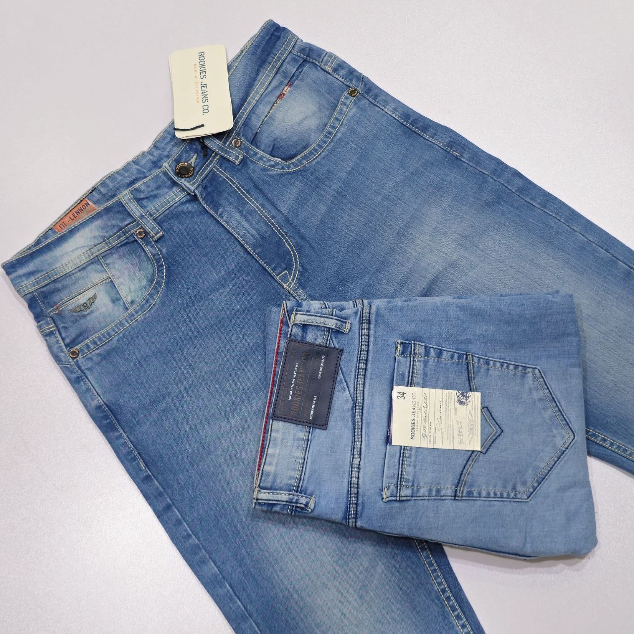 Rookies Classic Denim Jeans- Light Wash Code : 4150