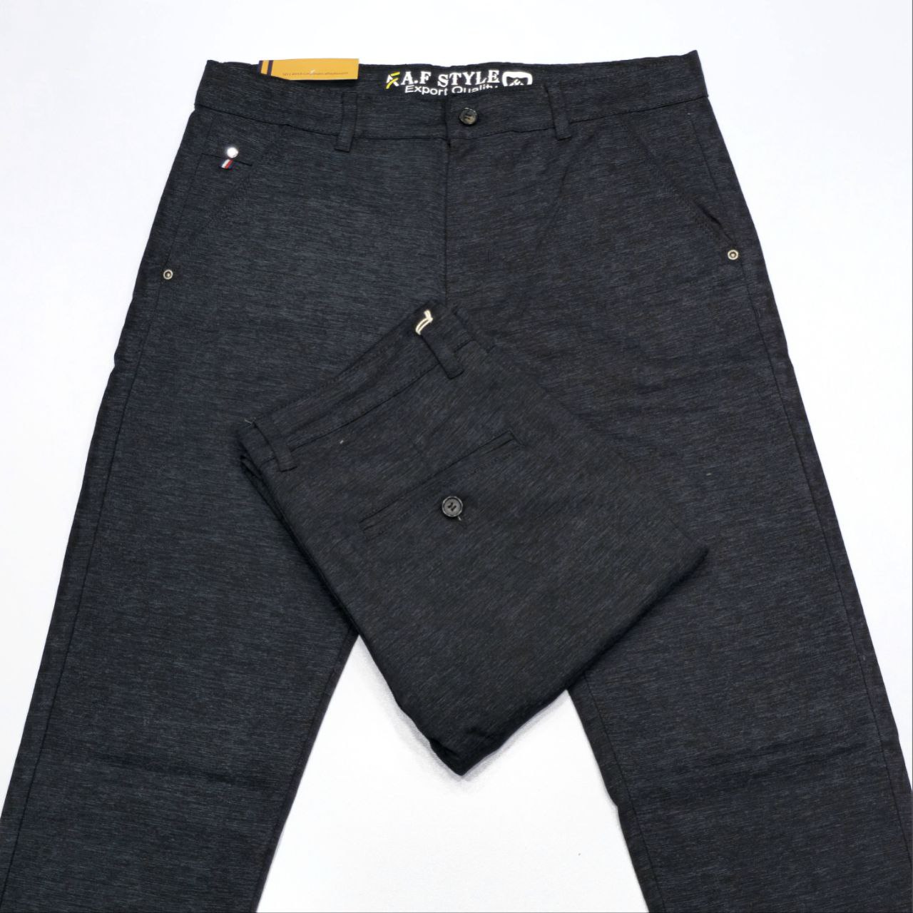 Men's Classic Texture Chinos Pant- Black Code : 4145