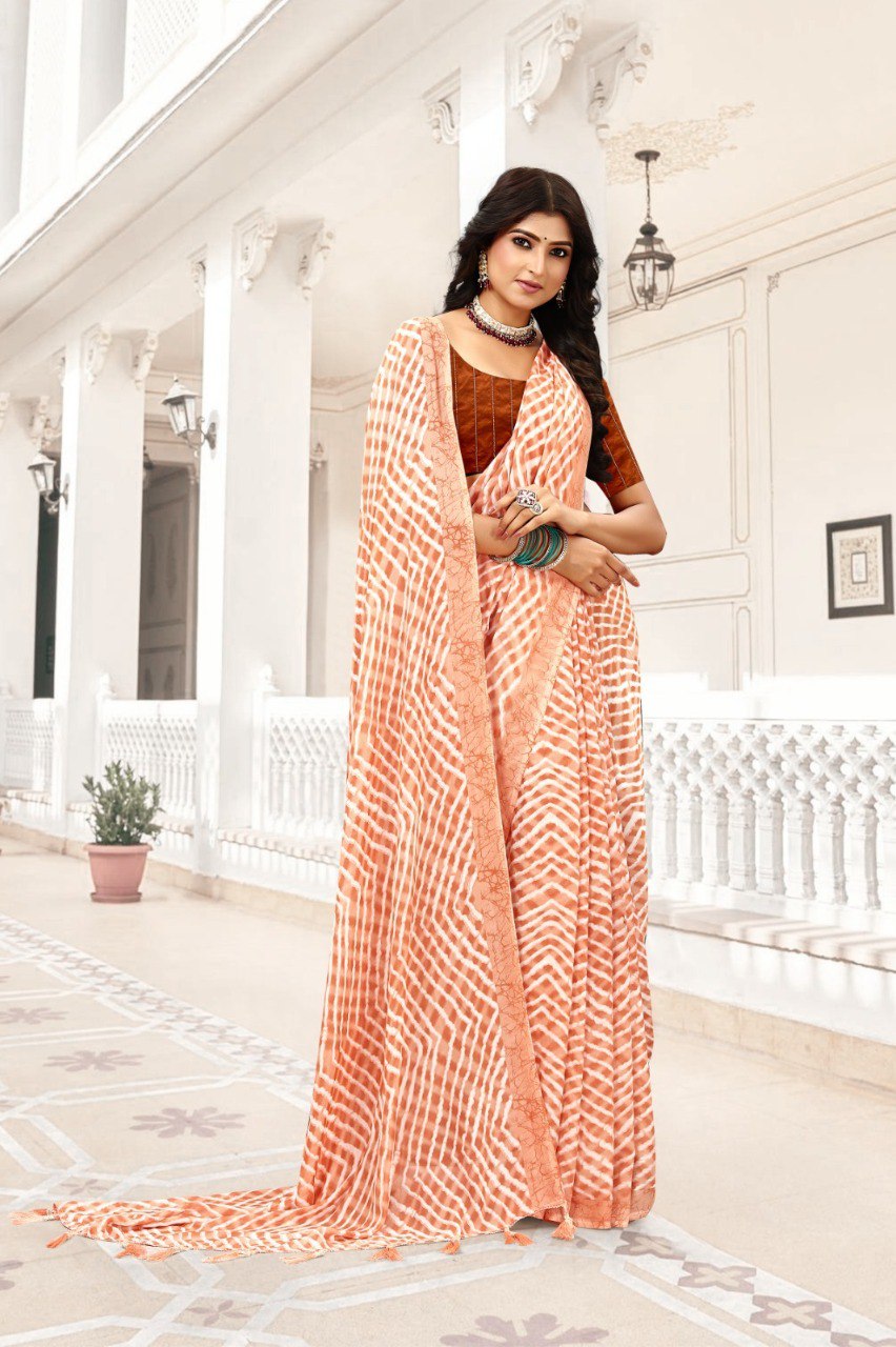 Digital Printed Indian Silk Saree 